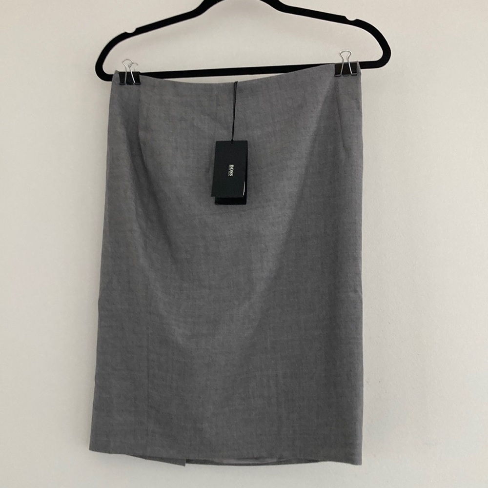 NWT Boss Hugo Boss Vilina Gray Pencil Skirt- Size 6